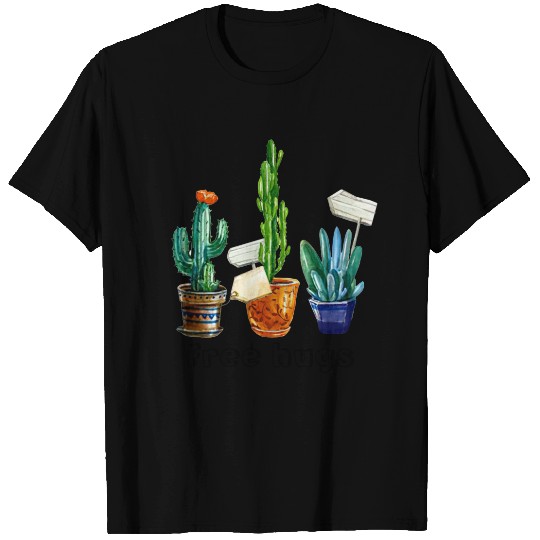 Free hugs succulents cactus plants T-shirt