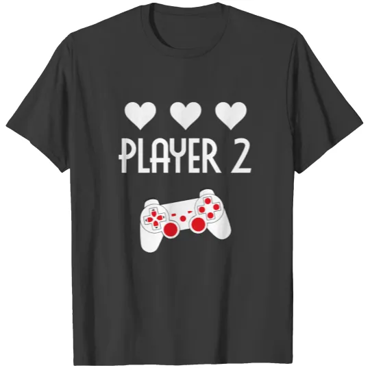 Funny Matching Couples Gamer Valentines Day T-Shir T-shirt