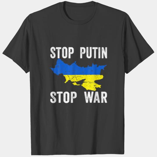 Stop Putin Stop War Stand With Ukraine Ukrainian F T-shirt