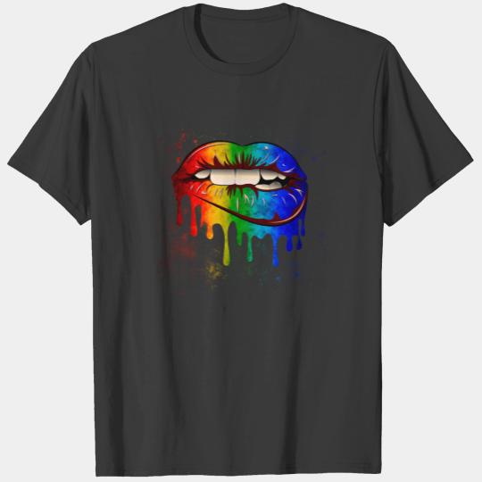 Sexy Lip Rainbow Loose Slouchy T-shirt
