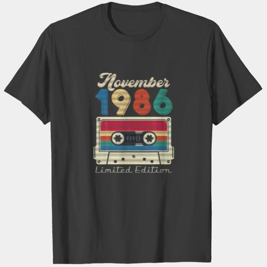 Vintage 35Th Birthday 2021 Retro November 1986 Cas T-shirt