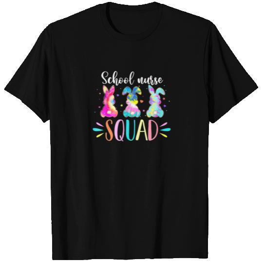 Cute Bunnies SCHOOL NURSE Teacher Squad Easter Day T-shirt
