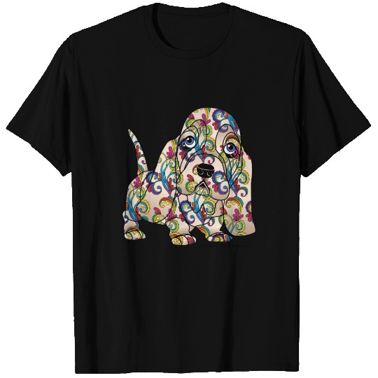 Colored Basset Hound T-shirt