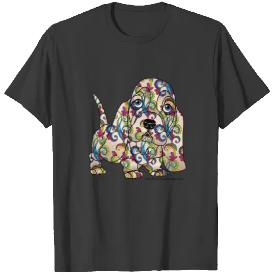 Colored Basset Hound T-shirt
