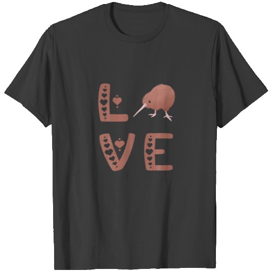 Kiwi Bird Love Birdwatching New Zealand Wildlife K T-shirt