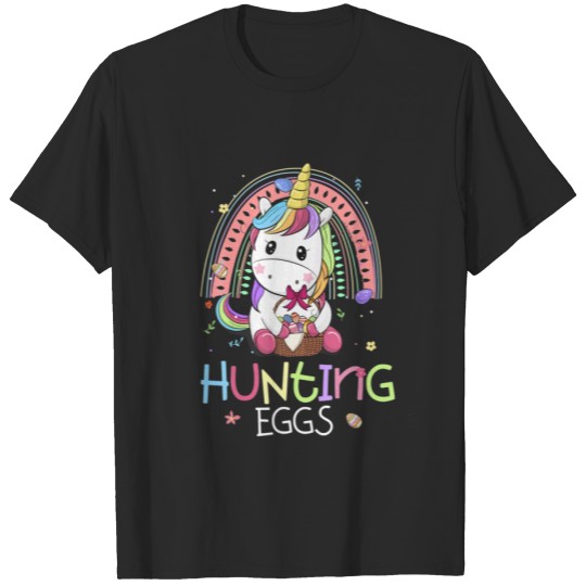 Discover Cute Unicorn Easter Rainbow Girls Kids Toddlers Hu T-shirt