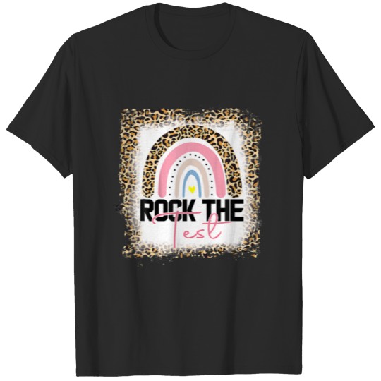 Discover Bleached Rock The Test Day Leopard Teacher Testing T-shirt