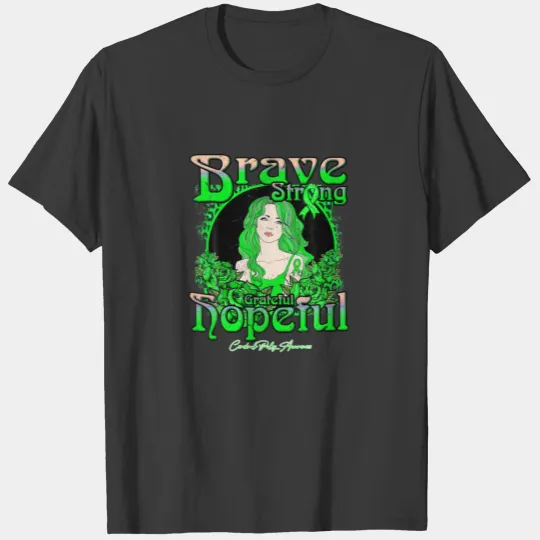 Cerebral Palsy Awareness Brave Strong Grateful Hop T-shirt