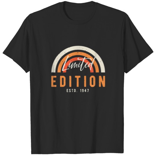 Discover 75 Year Old Gifts 75Th Birthday 1947 Limited Editi T-shirt