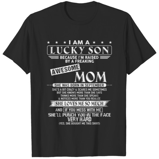 Discover Son have Awesome Mom Born In September T-shirt