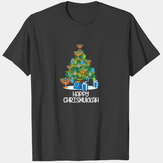 Hanukkah Happy Chrismukkah Christmas Tree Funny T-shirt