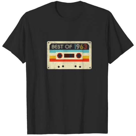 Discover 59Th Birthday Gifts Best Of 1963 Cassette Tape Ret T-shirt