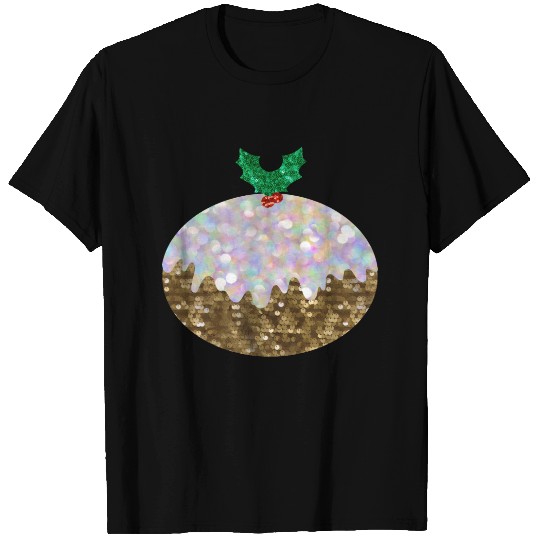 sequin christmas puddings T-shirt