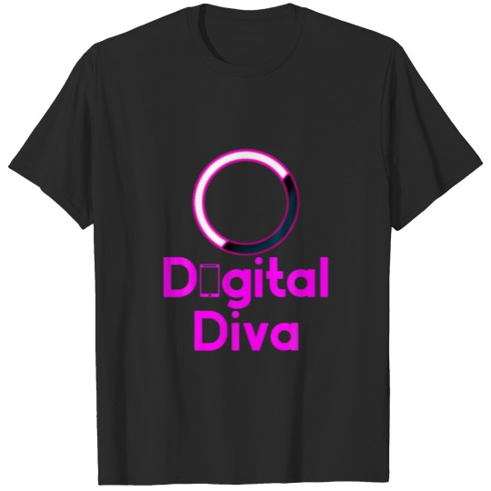 Discover Digital Diva IT Technician Computer Programmer Out T-shirt