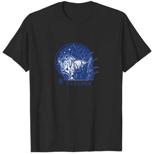 Tatanka Stars-American Buffalo/Bison Blue T-shirt