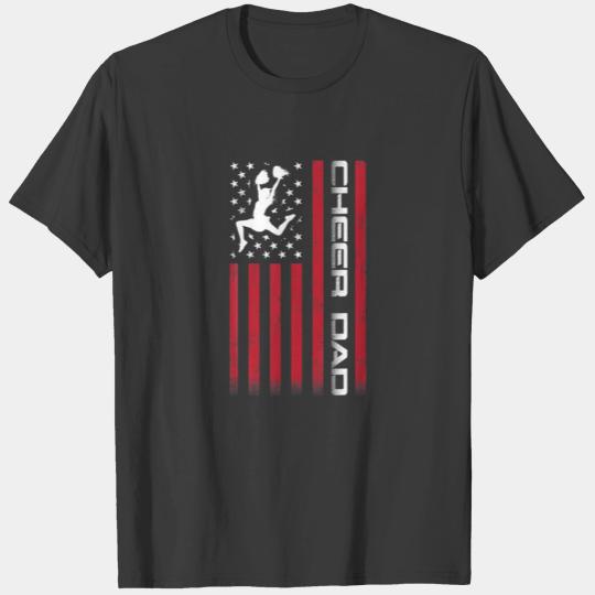 Mens 4Th Of July US Flag Cheer Dad Gift For Father T-shirt