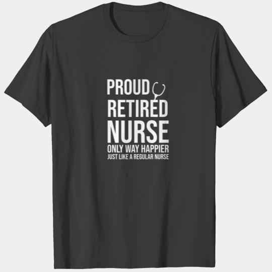Funny Retirement 2021 Graphic Proud Retired Nurse T-shirt