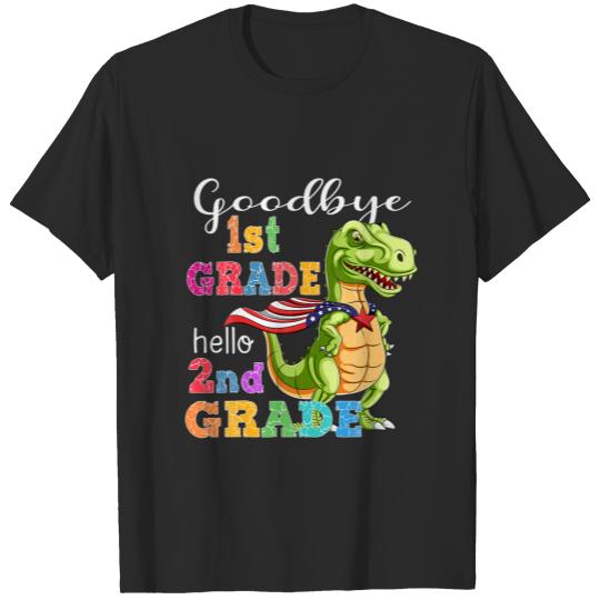 Discover Goodbye 1St Grade Hello 2Nd Grade Dinosaur Graduat T-shirt