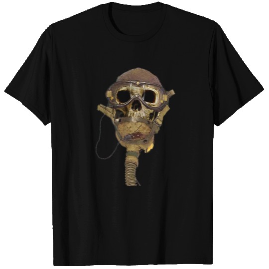 Skull leather helmet T-shirt