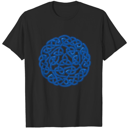 Discover Traditional Celtic Knot (Blue glow) T-shirt