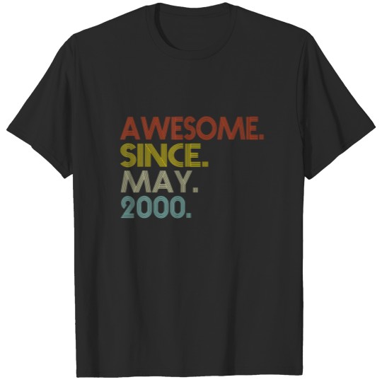 Discover Awesome Since May 2000 Vintage 22Th Birthday T-shirt