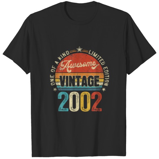 Discover Awesome 20 Years Old Vintage 2002 Retro 20Th Birth T-shirt