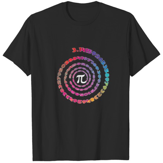 Discover Funny Nerdy Geeky Math Pictograph Pi Day Spiral Sc T-shirt