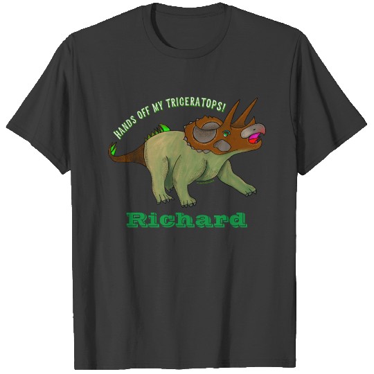 Personalized Dinosaurs Triceratops Cute Dinosaur T-shirt