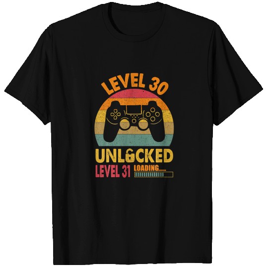 Level 30 Unlocked Video Game 30Th Birthday Retro V T-shirt