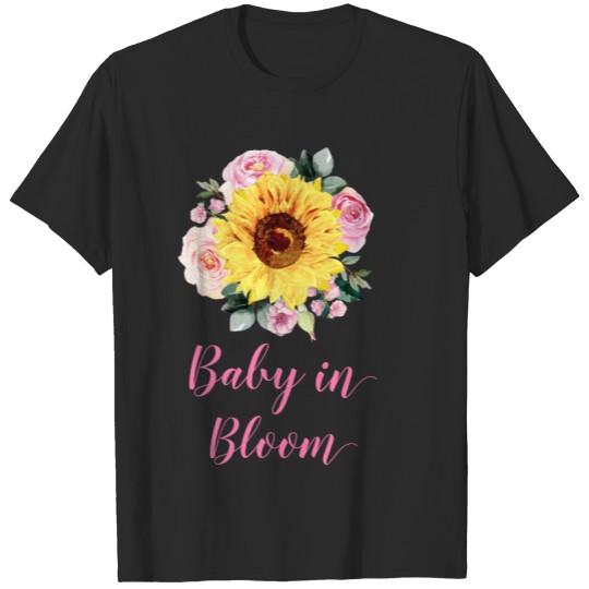 Baby in Bloom Sunflower Pink Floral Plus Size T-shirt