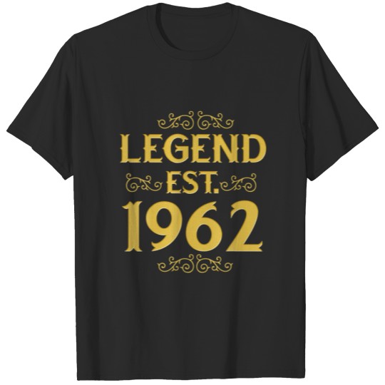 Discover Legend Established 1962 Vintage 60Th Birthday T-shirt
