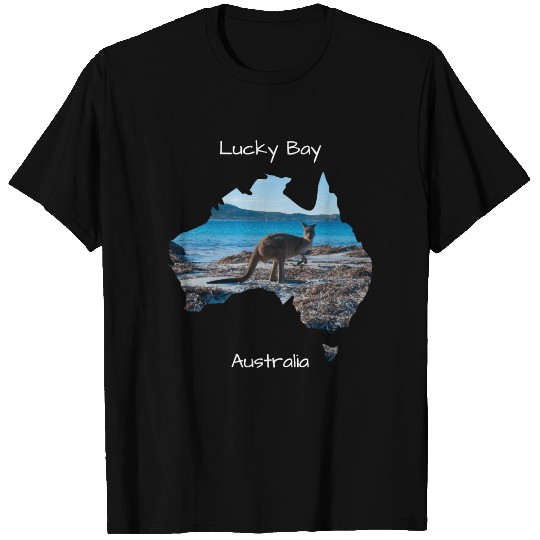 Blue Lucky Bay Beach Kangaroo Australia T-shirt
