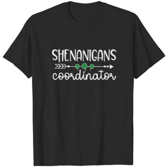 Funny St Patrick's Day For Teacher, Shenanigans Co T-shirt