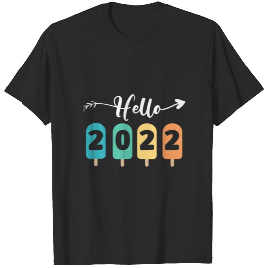 Hello 2022 Happy New Year Christmas Ice Cream T-shirt