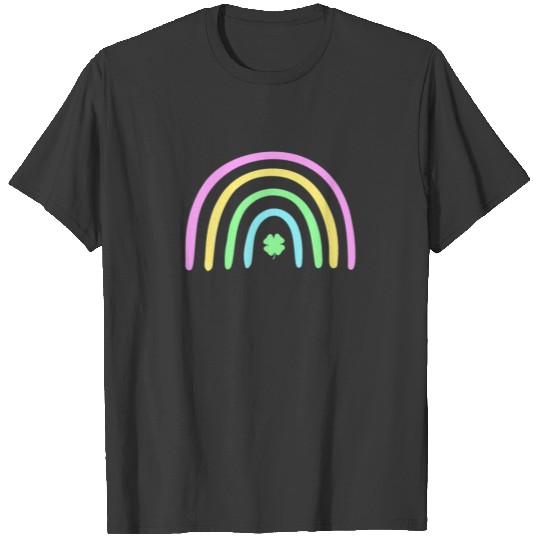 Green Four Leaf Clover Rainbow St Patrick's Day T-shirt