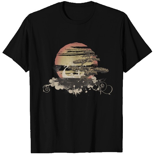 Bonsai Sunset Graphic T-shirt