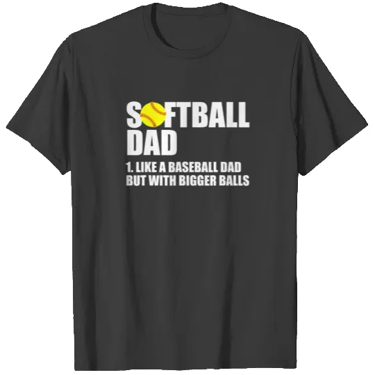 Softball Dad Definition Funny Father's Day T-shirt