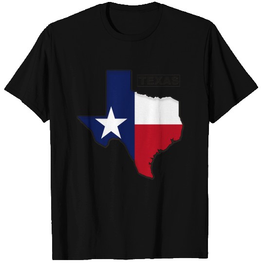 Modern State Outline Texas Flag T-shirt