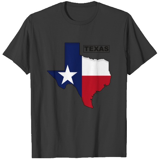 Modern State Outline Texas Flag T-shirt