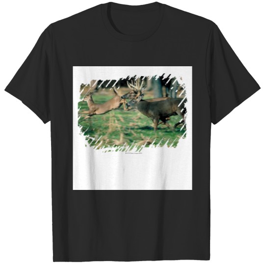Discover Deer running in forest T-shirt