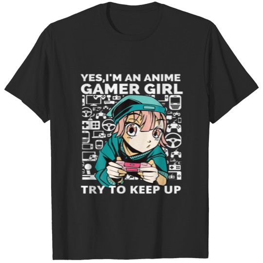 Yes I'm An Anime Gamer Girl Kawaii Aesthetic Video T-shirt
