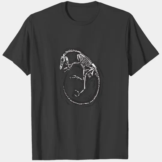 Curled Velociraptor Fossil T-shirt