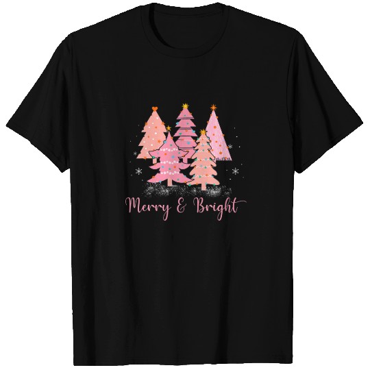 Merry And Bright Pinks Christmas Tree, Pinks Chris T-shirt