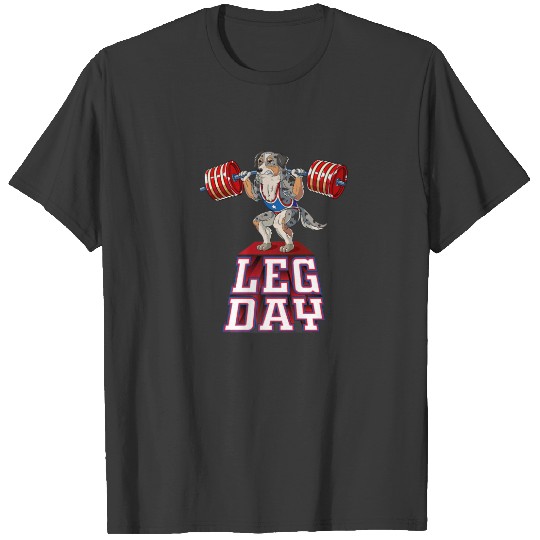 Leg Day Aussie Weight Lifting Squat Gym T-shirt