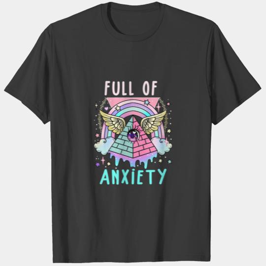Full Of Anxiety I Soft Grunge Occult I Pastel Goth T-shirt
