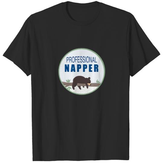 Discover Professional Napper sleeping bear cub T-shirt