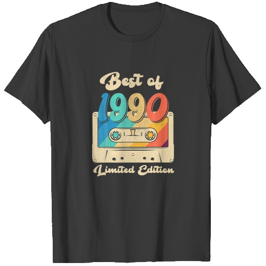 Retro Best Of 1990 Cassette Tape 32Th Birthday Dec T-shirt