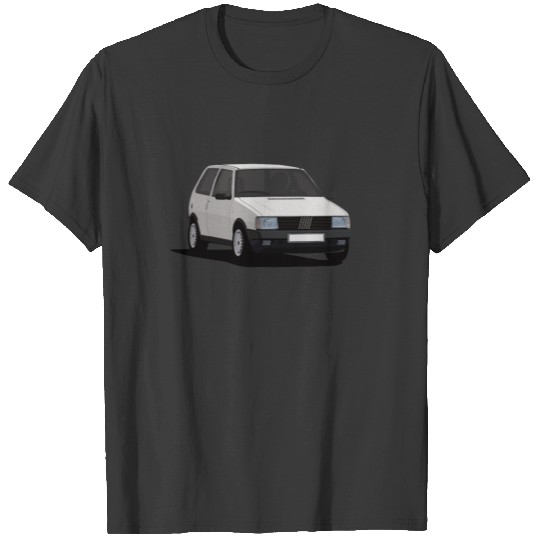 White Fiat Uno Mk1 illustration T-shirt