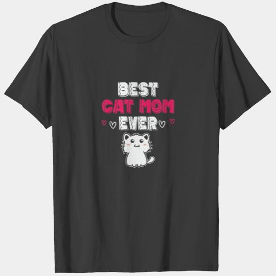 Womens Best Cat Mom Ever Mothers Women's Day T-shirt