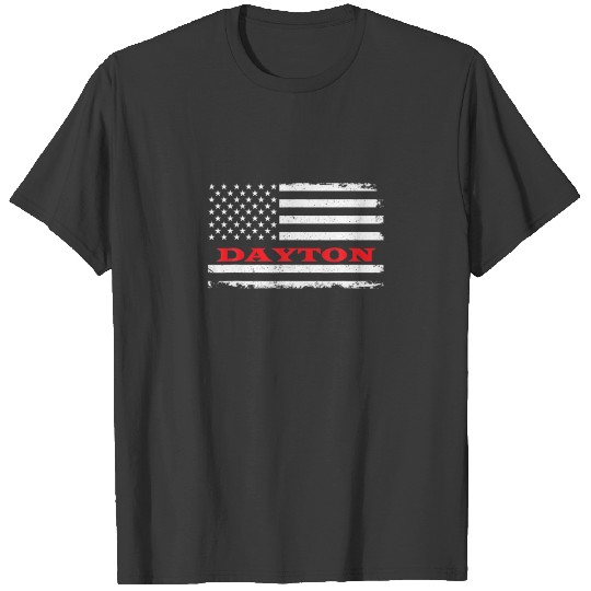 Iowa American Flag Dayton USA Patriotic Souvenir T-shirt